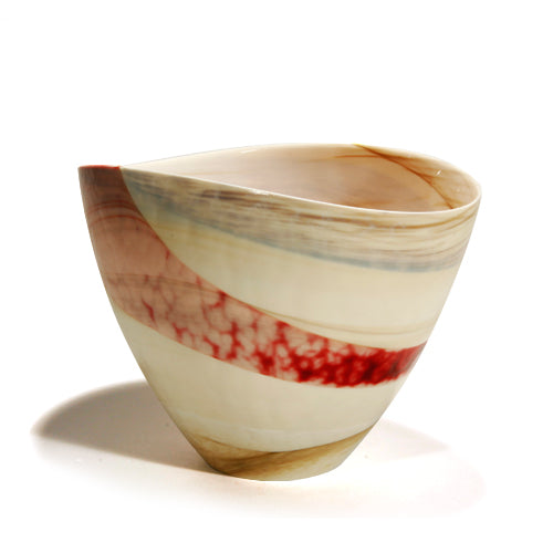 Yalos, Rouge Vase Marble Ivory Red Sp