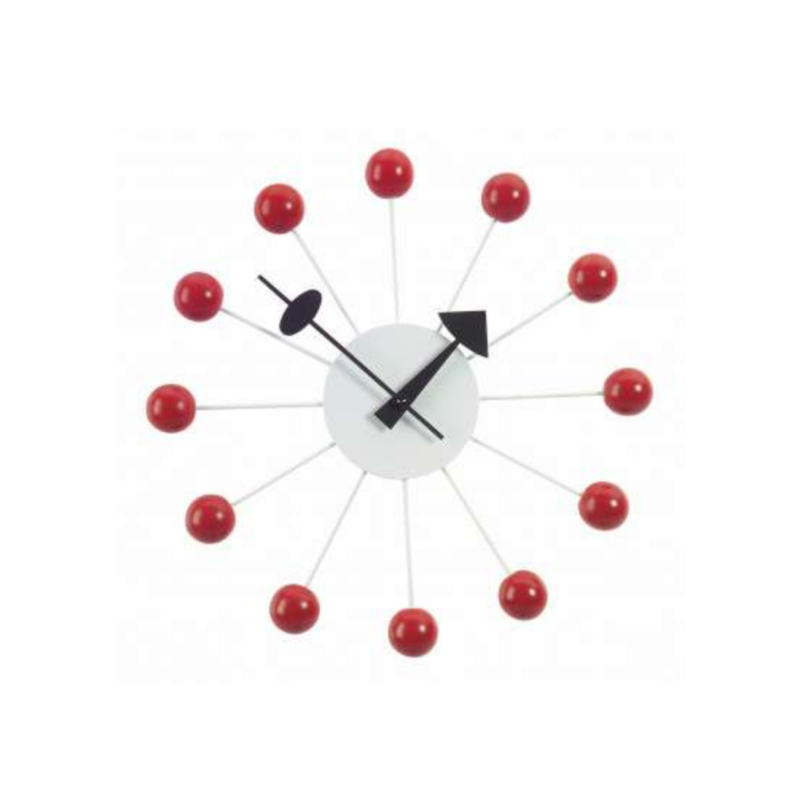 Ball Clock Weiss/Rot, Vitra