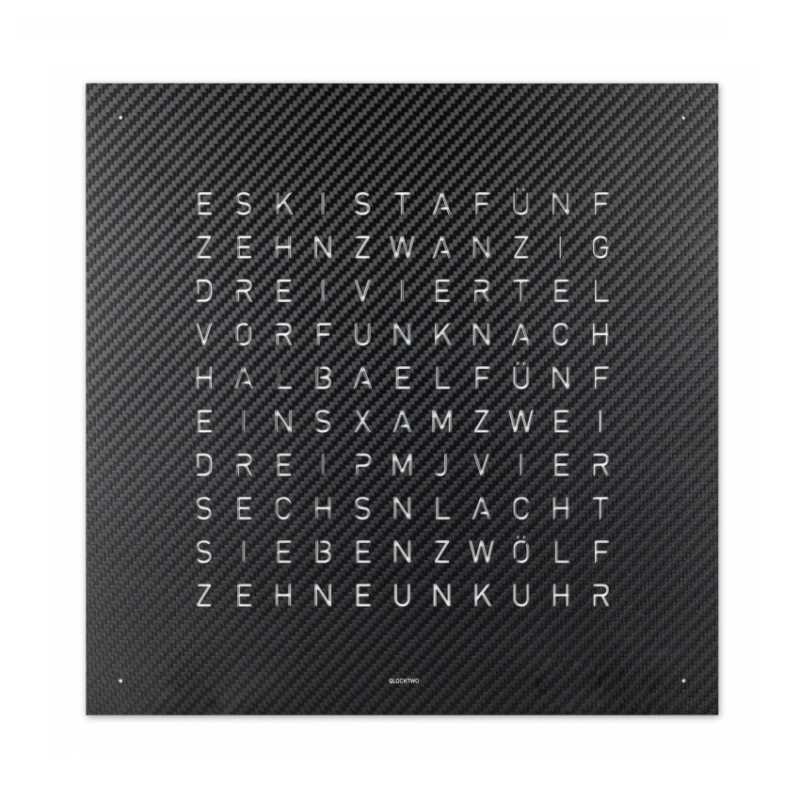 Qlocktwo, Classic Deutsch Carbon Fibre