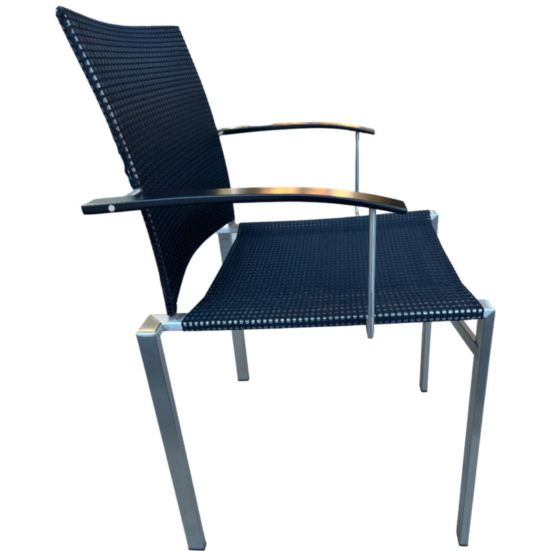 Collection Hutter Eros Stuhl mit Armlehnen Schwarz