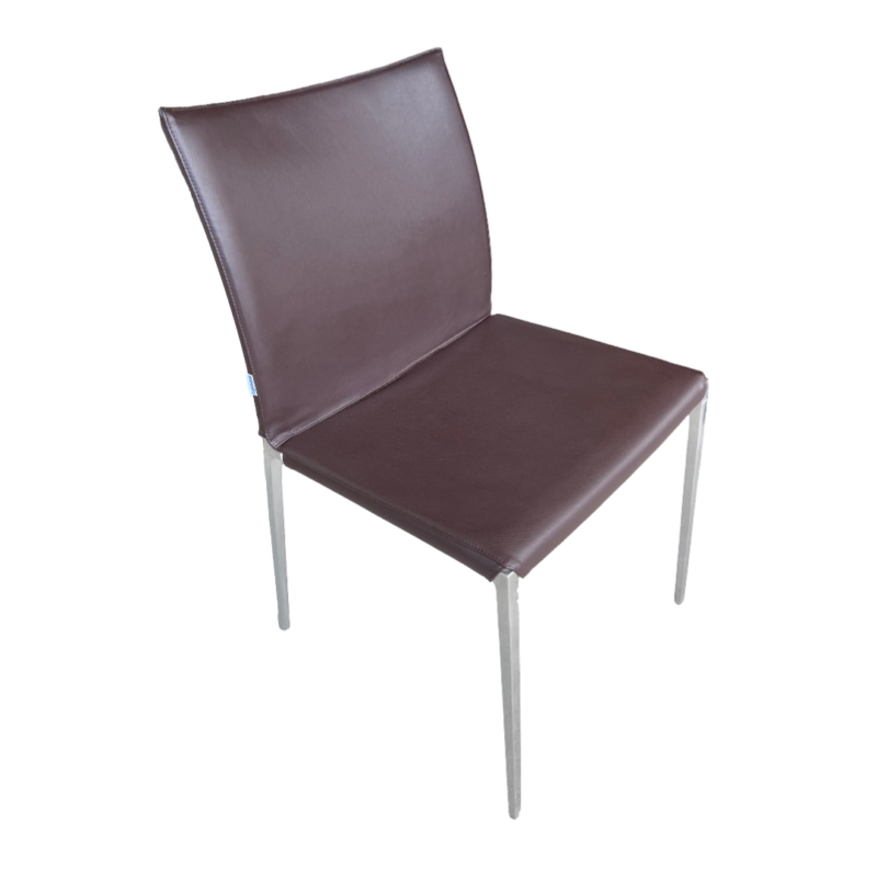 Zanotta, Stuhl Lia Leder Braun