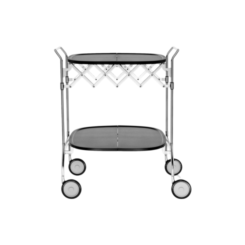 Kartell Servierwagen Gastone Chromo Schwarz