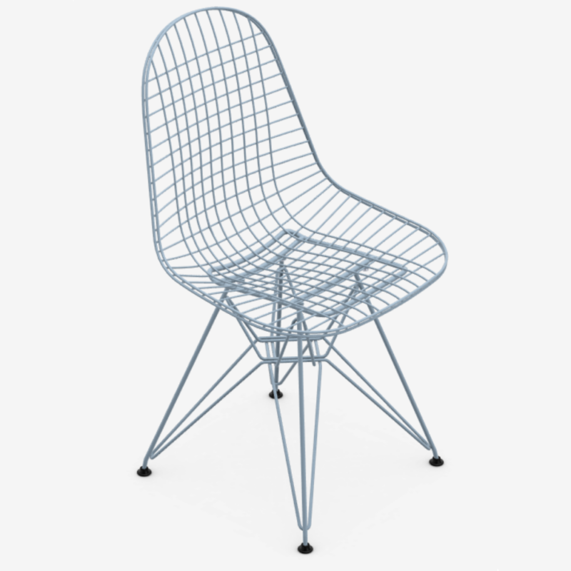 Vitra, Wire Chair DKR Himmelblau