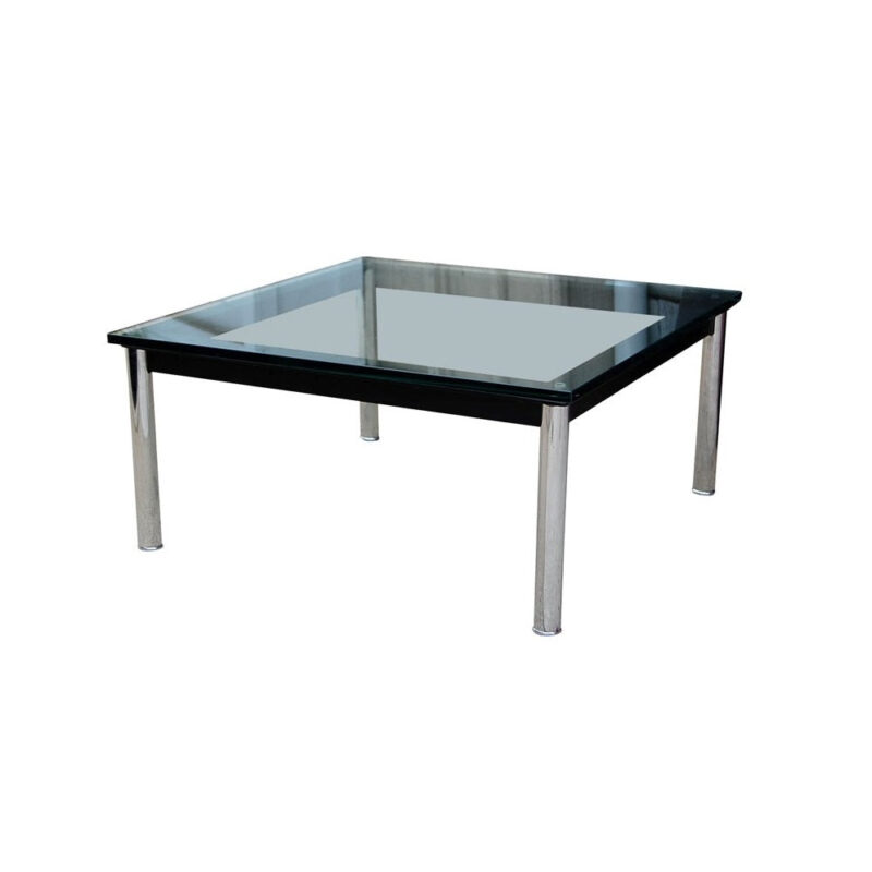 Cassina, Lc10-P Quadratischer Kleiner Tisch Hellblau (70×70 Cm)